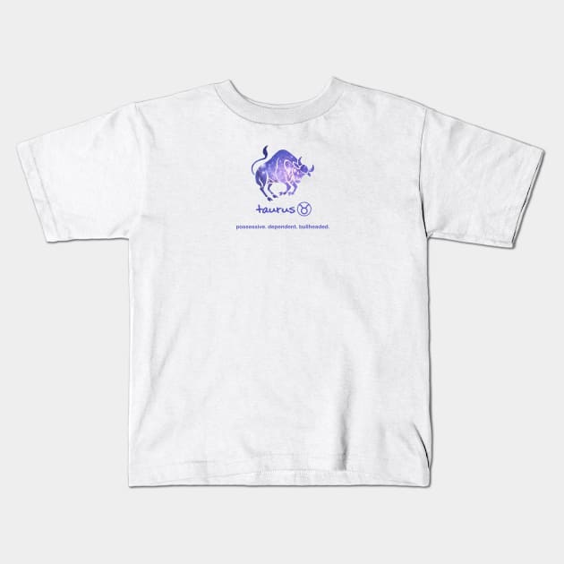 Flawed Taurus Kids T-Shirt by Taversia